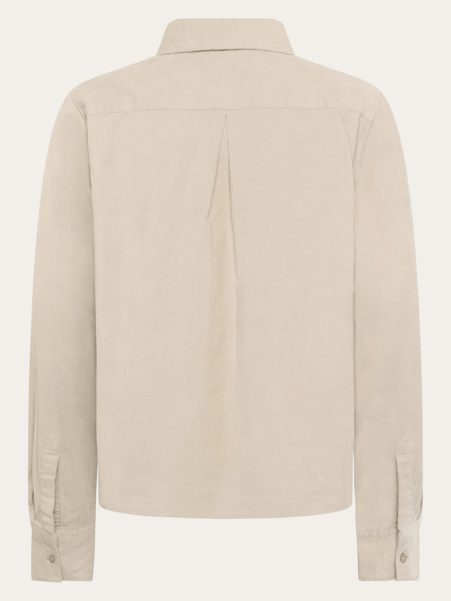 Organic Cotton Corduroy Shirt GOTS - Light Feather Gray 4 Organic Cotton Corduroy Shirt GOTS - Light Feather Gray - Image 2