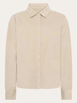 Organic Cotton Corduroy Shirt GOTS - Light Feather Gray