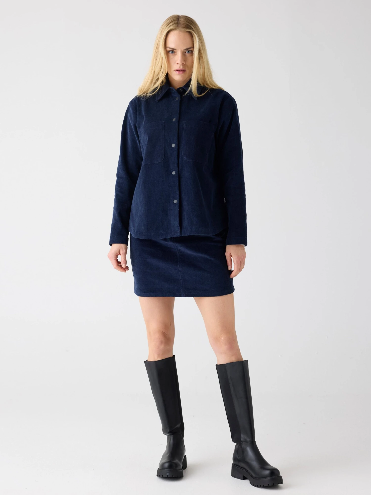 Organic Cotton Corduroy Skirt GOTS - Night Sky 5 Organic Cotton Corduroy Skirt GOTS - Night Sky - Image 3