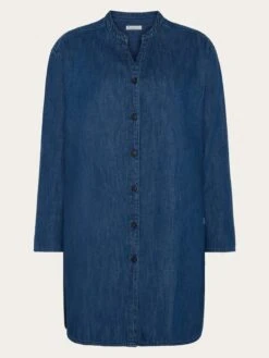 Organic Cotton Denim Shirt GOTS - Dark Blue Denim