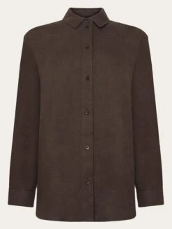 Organic Cotton Flannel Shirt GOTS - Chocolate Torte