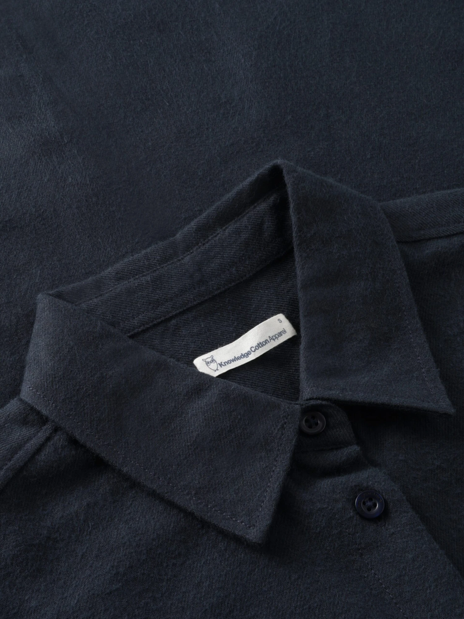 Organic Cotton Flannel Shirt GOTS - Total Eclipse 5 Organic Cotton Flannel Shirt GOTS - Total Eclipse - Image 3