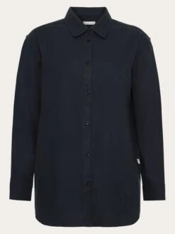 Organic Cotton Flannel Shirt GOTS - Total Eclipse