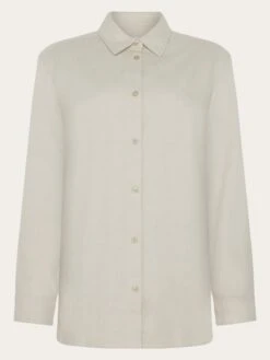 Organic Cotton Flannel Shirt GOTS - Light Feather Gray