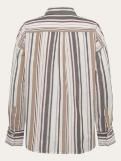 Organic Cotton Striped Shirt GOTS - Red Stripe 7 Organic Cotton Striped Shirt GOTS - Red Stripe -Knowledge Cotton Apparel Store Organic Cotton Striped Shirt GOTS Shirts 2090085 8025 Red Stripe 2