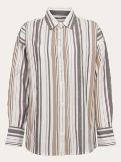Organic Cotton Striped Shirt GOTS - Red Stripe
