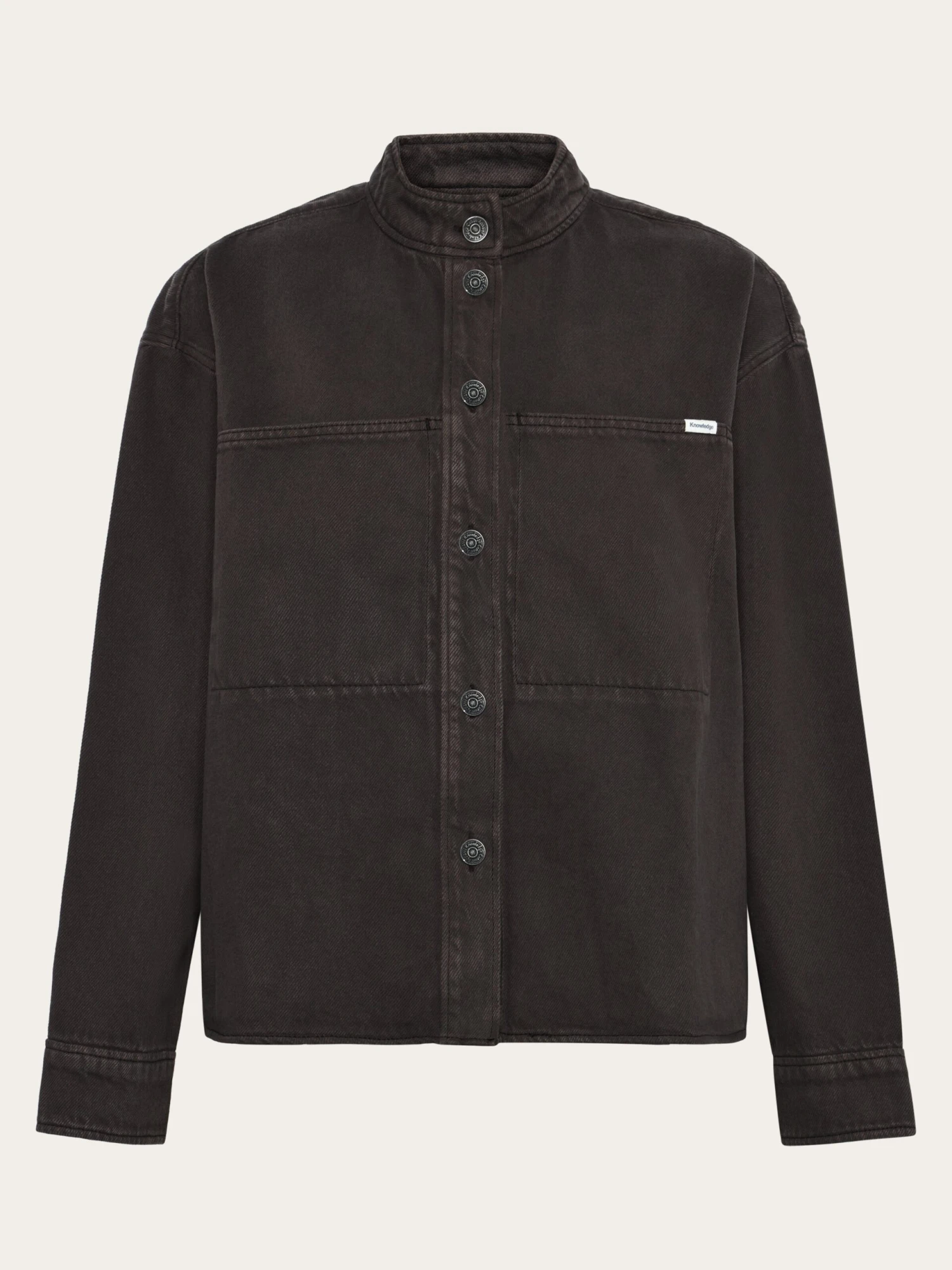 Organic Cotton Twill Overshirt GOTS - Chocolate Torte 3 Organic Cotton Twill Overshirt GOTS - Chocolate Torte