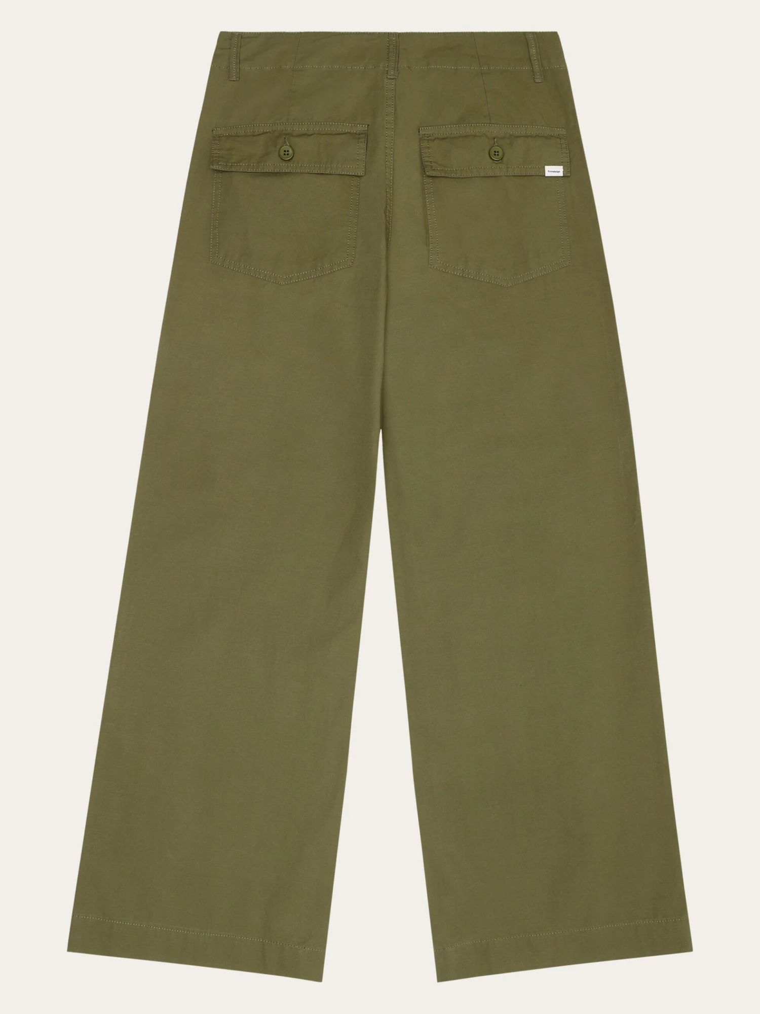 POSEY Wide Slub Pants - Burned Olive 5 POSEY Wide Slub Pants - Burned Olive - Image 3