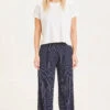 POSEY Pin Strip Wide Pants - Total Eclipse 2 POSEY Pin Strip Wide Pants - Total Eclipse -Knowledge Cotton Apparel Store POSEY pin strip wide pants Pants 700003 1001 Total Eclipse