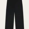 POSEY Wide Mid-rise Knitted Pants - RWS - Black Jet -Knowledge Cotton Apparel Store POSEY wide mid rise knitted pants RWS Pants 2070052 1300 Black Jet