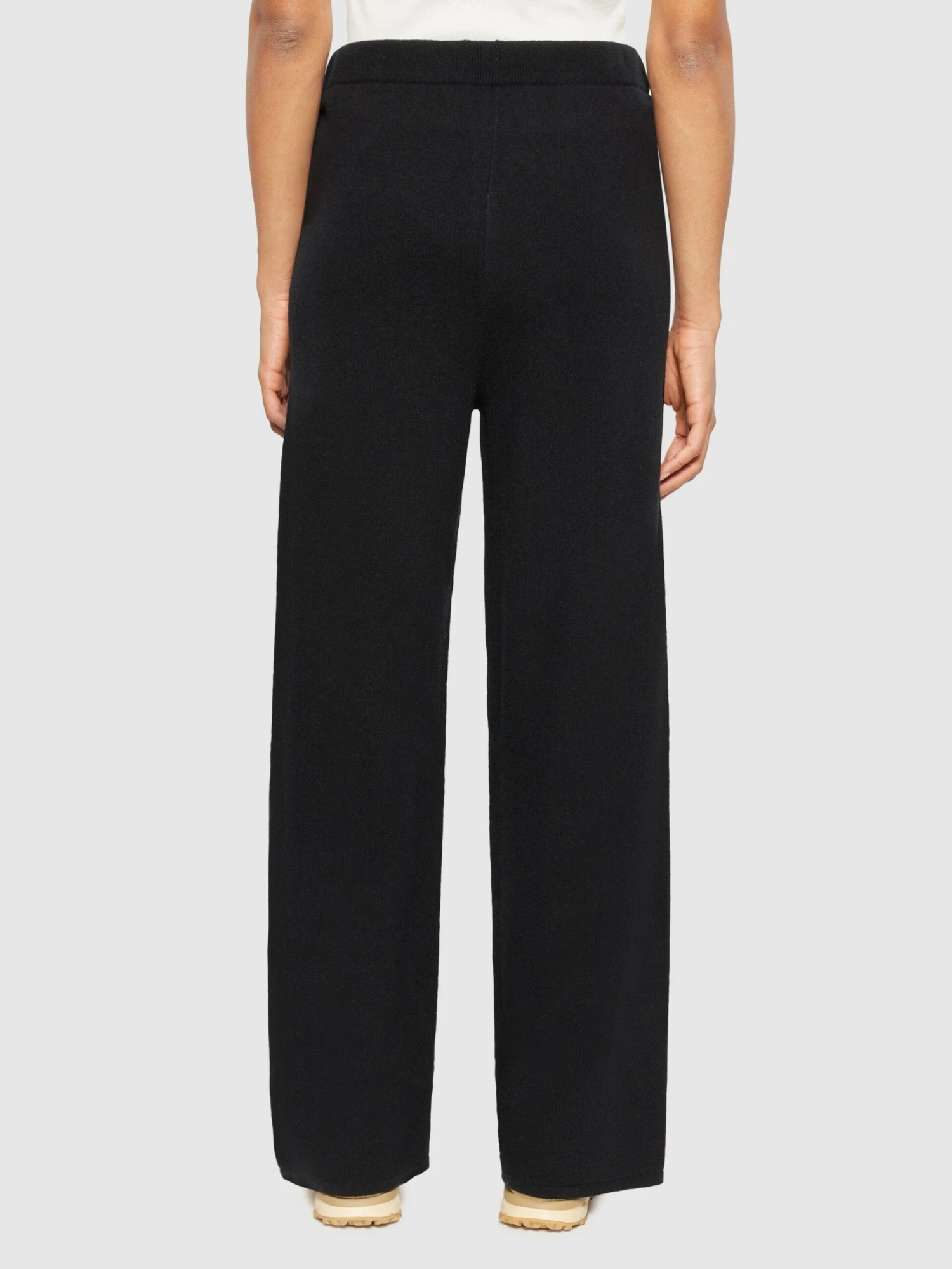 POSEY Wide Mid-rise Knitted Pants - RWS - Black Jet 5 POSEY Wide Mid-rise Knitted Pants - RWS - Black Jet - Image 3