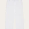 Posey Wide Linen Pants - Bright White -Knowledge Cotton Apparel Store POSEY wide mid rise linen pants GOTS Vegan Pants 2070066 1010 Bright White