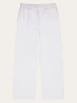 Posey Wide Linen Pants - Bright White 7 Posey Wide Linen Pants - Bright White -Knowledge Cotton Apparel Store POSEY wide mid rise linen pants GOTS Vegan Pants 2070066 1010 Bright White 2