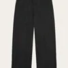 POSEY Wide Mid-rise Twill Pant - GOTS/Vegan - Black Jet -Knowledge Cotton Apparel Store POSEY wide mid rise twill pant GOTS Vegan Pants 2070051 1300 Black Jet