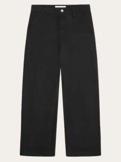 POSEY Wide Mid-rise Twill Pant - GOTS/Vegan - Black Jet
