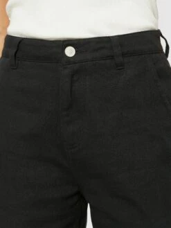 POSEY Wide Mid-rise Twill Pant - GOTS/Vegan - Black Jet 11 POSEY Wide Mid-rise Twill Pant - GOTS/Vegan - Black Jet -Knowledge Cotton Apparel Store POSEY wide mid rise twill pant GOTS Vegan Pants 2070051 1300 Black Jet 4