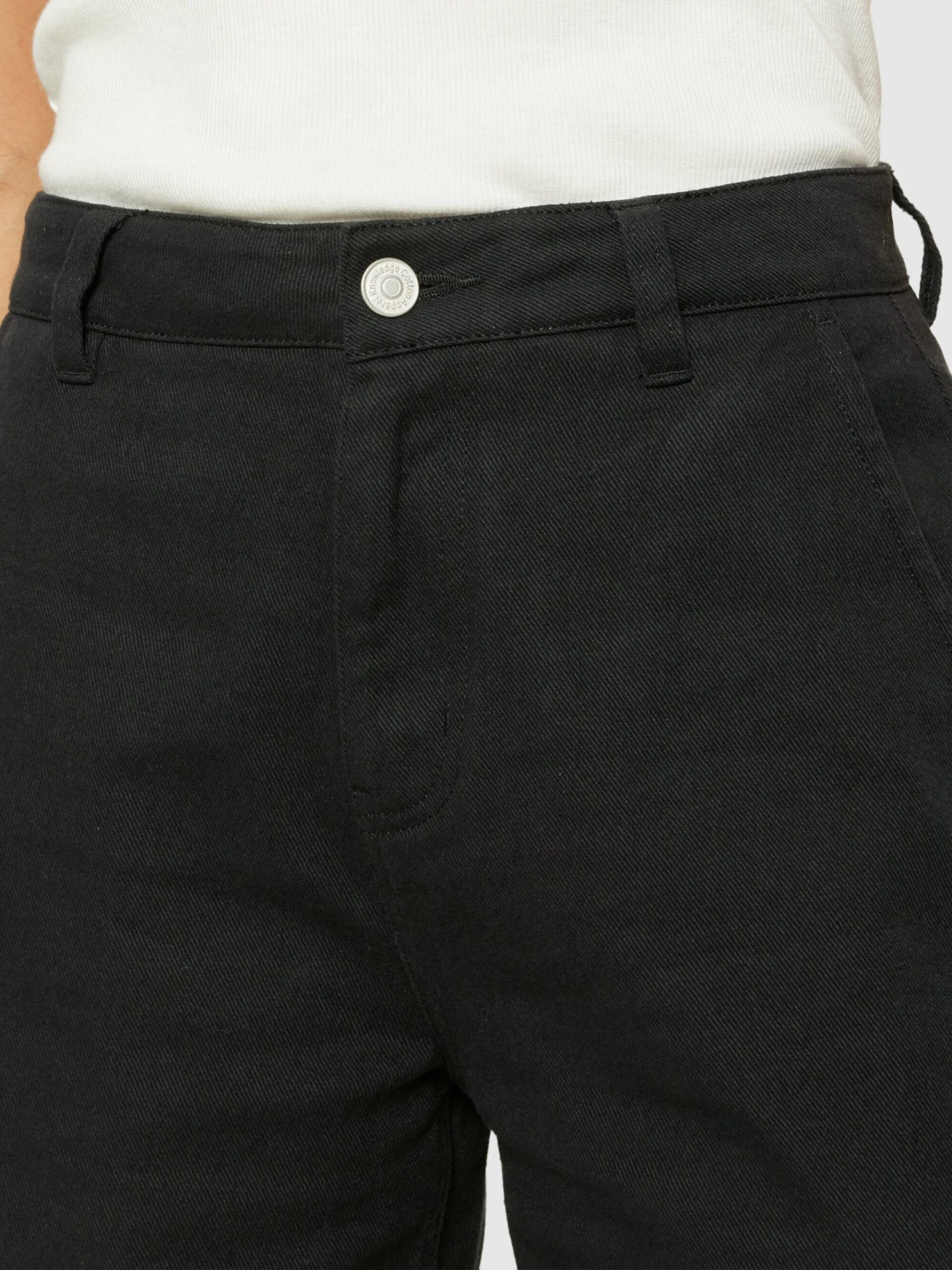POSEY Wide Mid-rise Twill Pant - GOTS/Vegan - Black Jet 7 POSEY Wide Mid-rise Twill Pant - GOTS/Vegan - Black Jet - Image 5