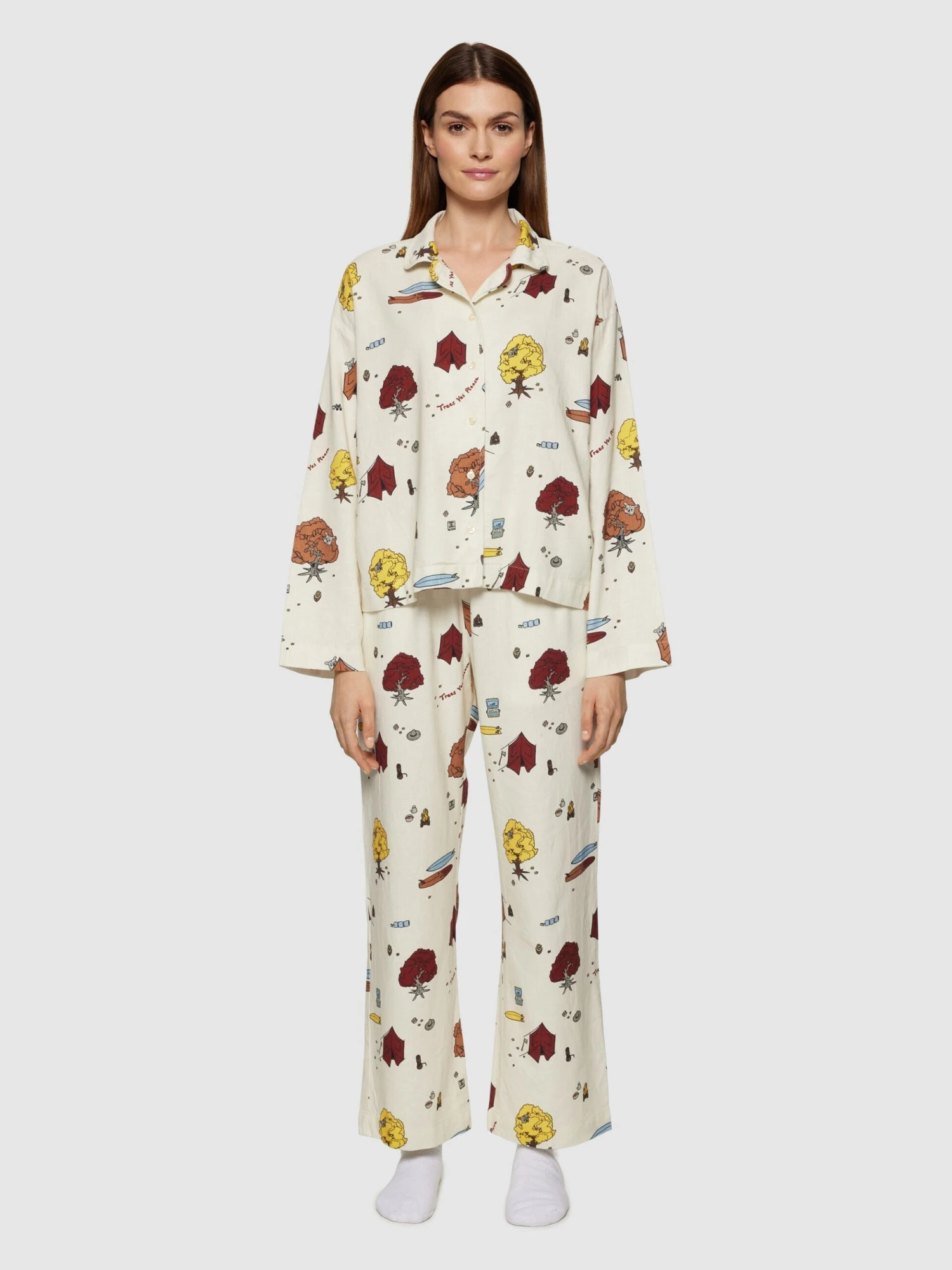 Pyjama Set - GOTS/Vegan - White 4 Pyjama Set - GOTS/Vegan - White - Image 2