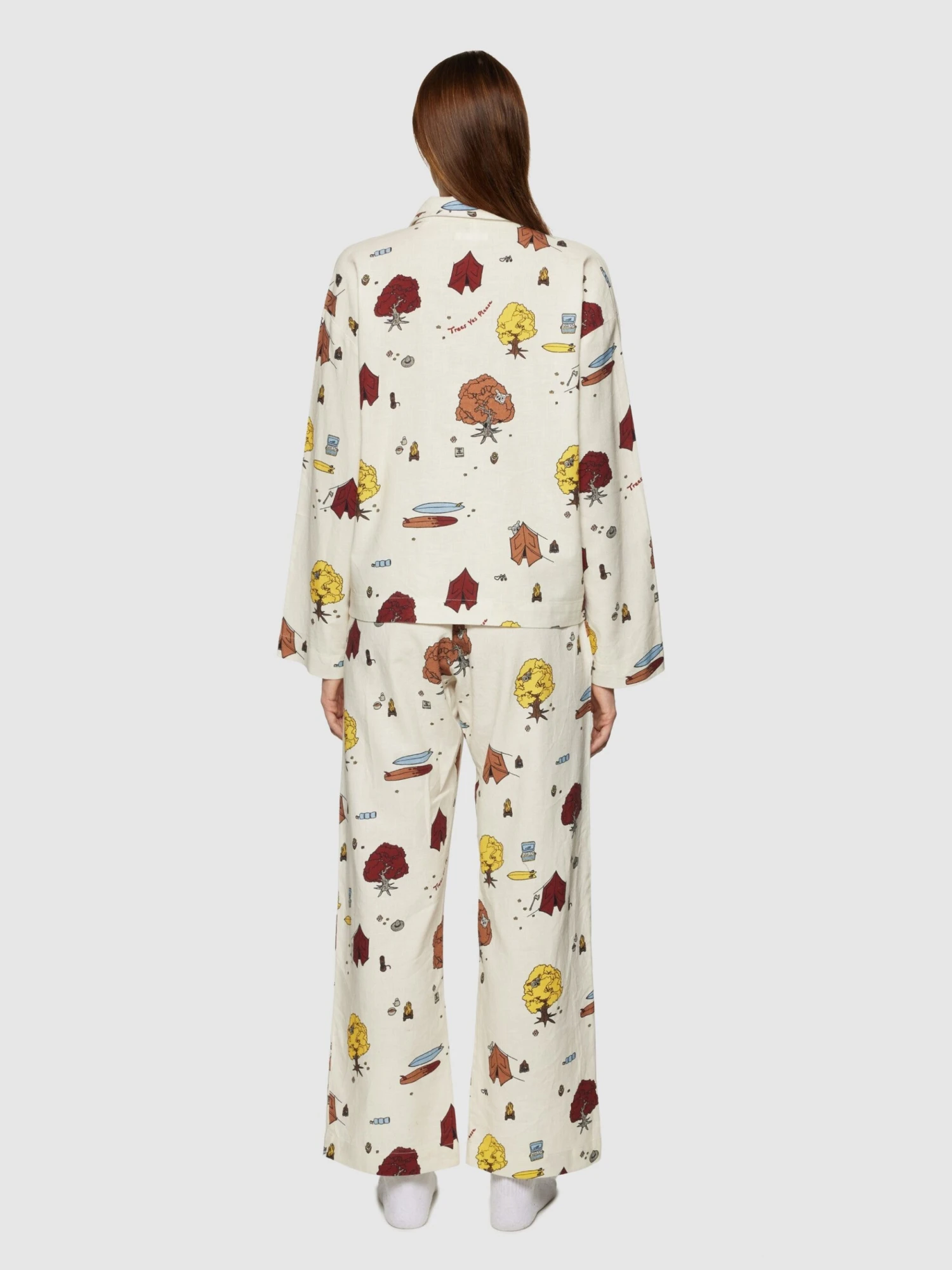 Pyjama Set - GOTS/Vegan - White 5 Pyjama Set - GOTS/Vegan - White - Image 3