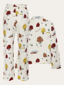 Pyjama Set - GOTS/Vegan - White 11 Pyjama Set - GOTS/Vegan - White -Knowledge Cotton Apparel Store Pyjama set GOTS Vegan Homewear 2250006 9920 White 4