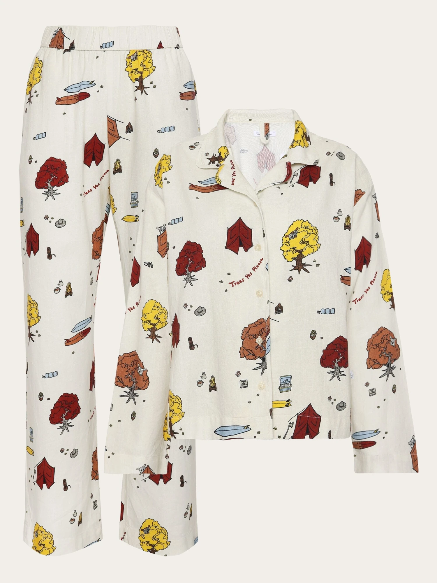 Pyjama Set - GOTS/Vegan - White 3 Pyjama Set - GOTS/Vegan - White