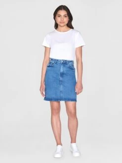 ROMY Light Blue Denim Skirt - Light Blue -Knowledge Cotton Apparel Store ROMY Light Blue Denim Skirt Denims 450001 3045 Light blue 3