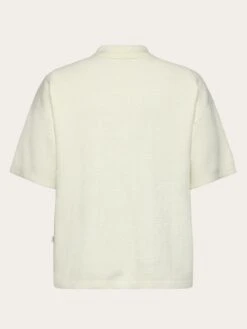 Racking Stitch Short Sleeved Shirt - Regenerative Organic Certified™ - GOTS/Vegan - Egret -Knowledge Cotton Apparel Store Racking stitch short sleeved shirt Regenerative Organic Certified GOTS Vegan Knits 2080078 1387 Egret 2
