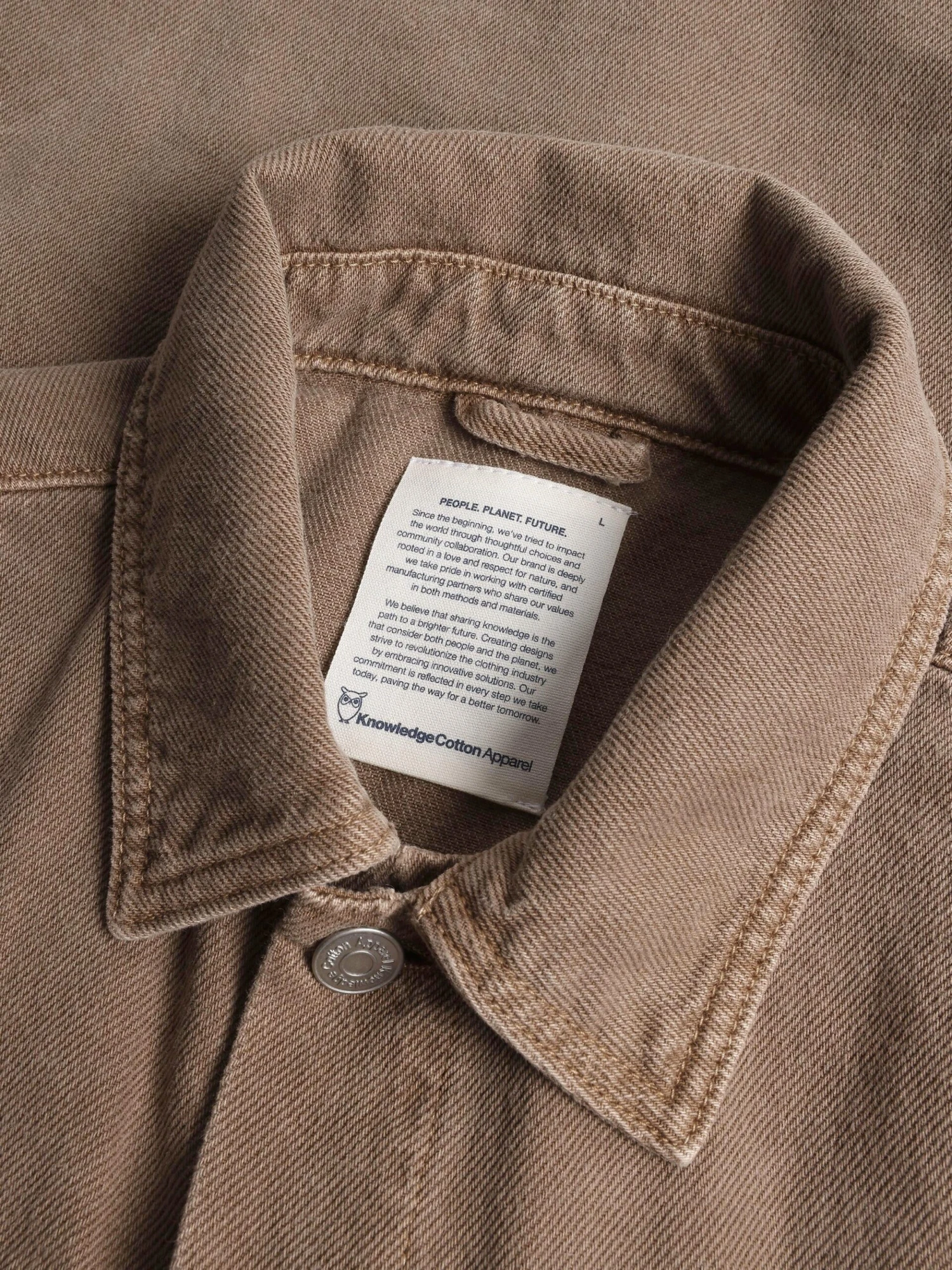 Raw Twill Workwear Jacket - GOTS/Vegan - Tiramisu 5 Raw Twill Workwear Jacket - GOTS/Vegan - Tiramisu - Image 3