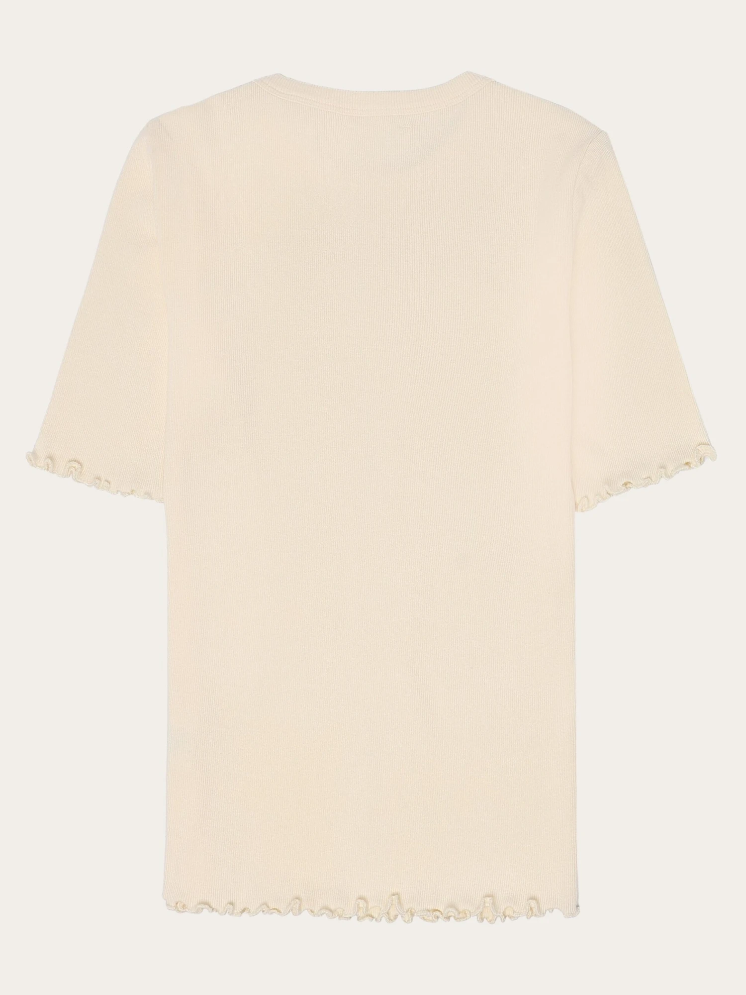 Regenerative Organic Cotton Rib T-Shirt GOTS/Vegan - Egret 5 Regenerative Organic Cotton Rib T-Shirt GOTS/Vegan - Egret - Image 3