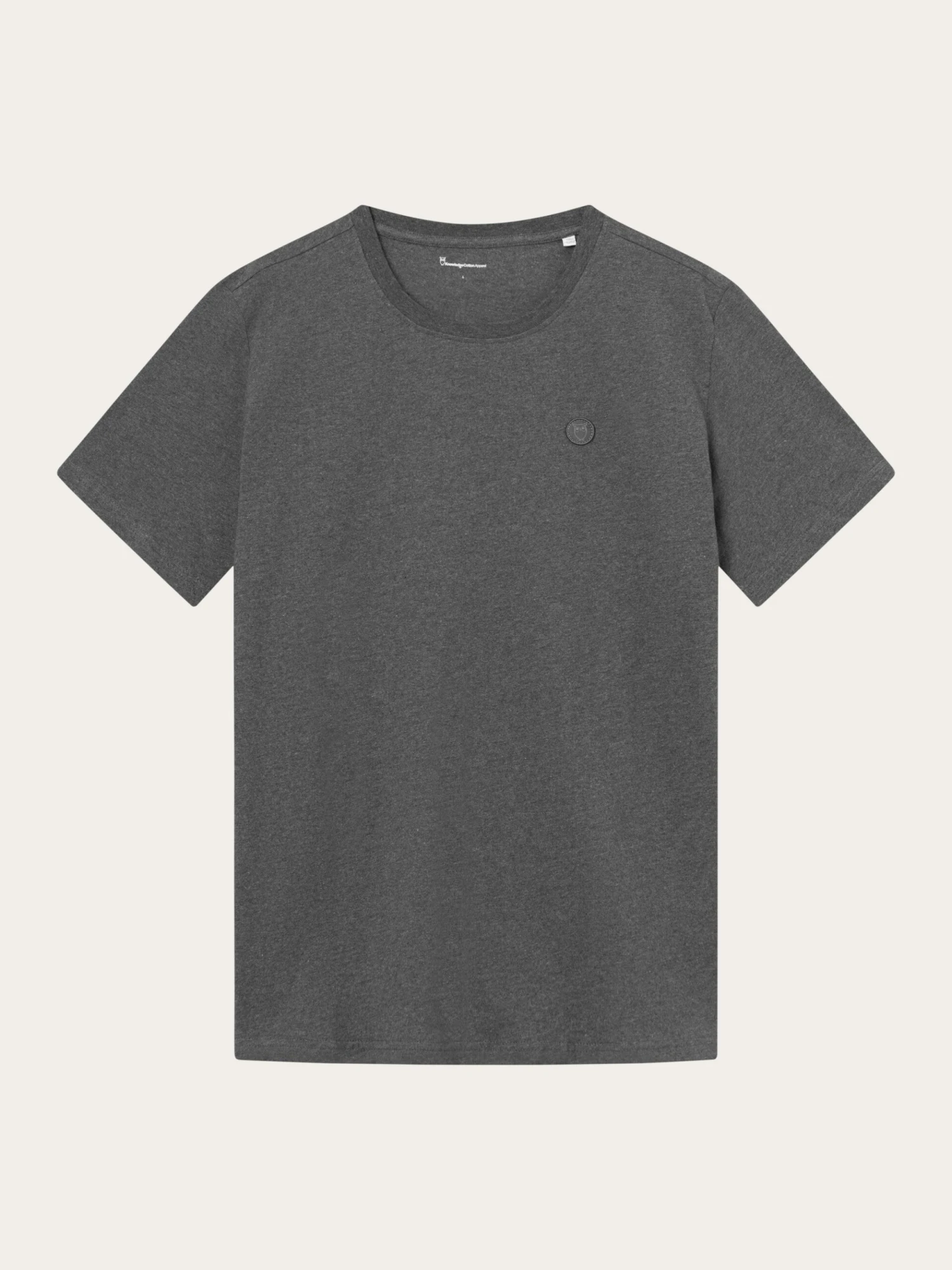 Regular Fit Badge T-shirt - Dark Grey Melange 3 Regular Fit Badge T-shirt - Dark Grey Melange