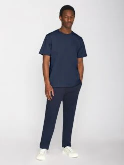 Regular Fit Badge T-shirt - Insigna Blue Melange 10 Regular Fit Badge T-shirt - Insigna Blue Melange -Knowledge Cotton Apparel Store Regular fit Badge t shirt T shirts 1010605 1257 Insigna Blue melange 3