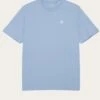 Regular Fit Badge T-shirt - Asley Blue -Knowledge Cotton Apparel Store Regular fit Badge t shirt T shirts 1010605 1322 Asley Blue
