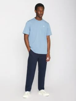 Regular Fit Badge T-shirt - Asley Blue 10 Regular Fit Badge T-shirt - Asley Blue -Knowledge Cotton Apparel Store Regular fit Badge t shirt T shirts 1010605 1322 Asley Blue 3