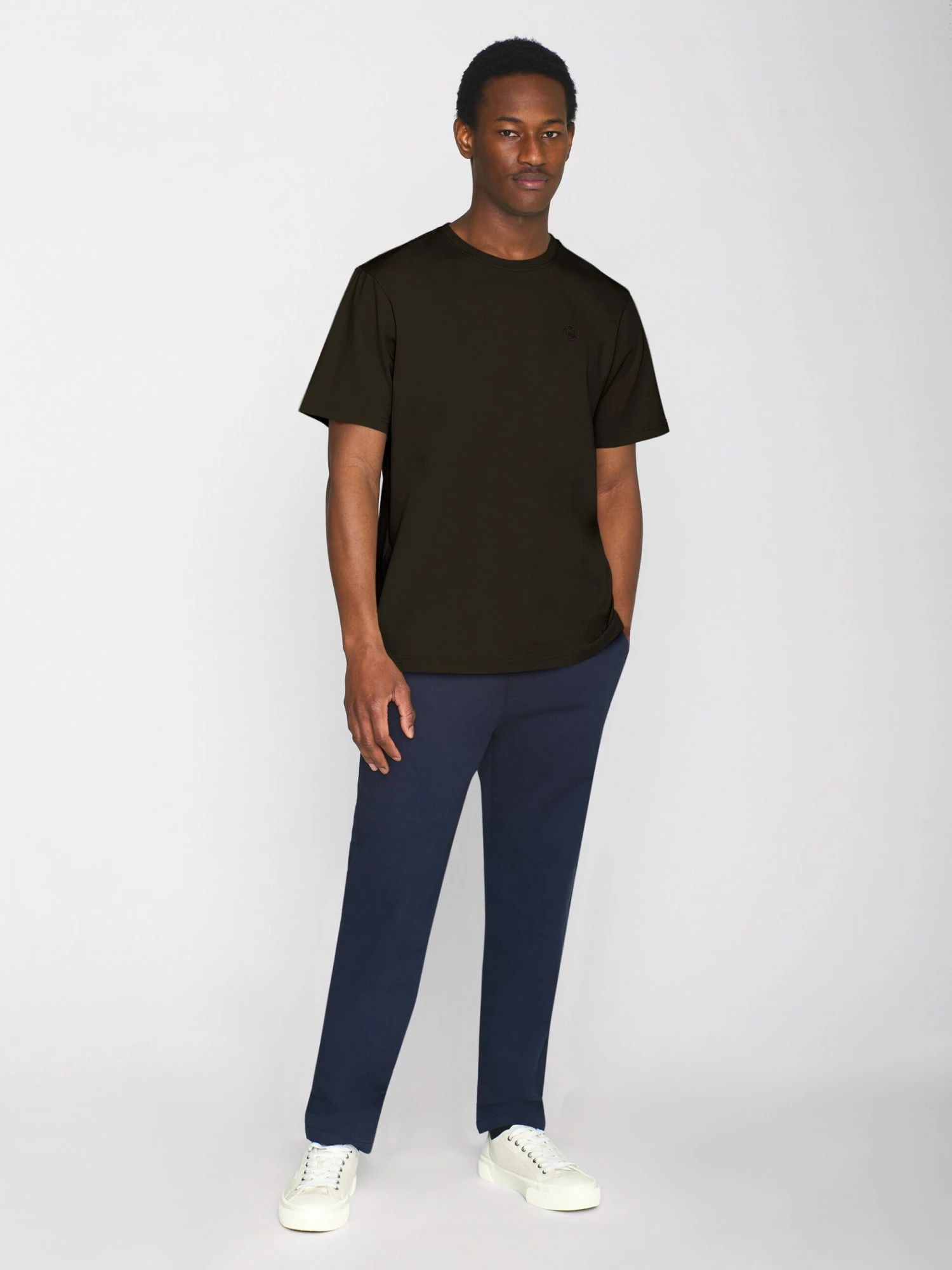 Regular Fit Badge T-shirt - Green Melange 6 Regular Fit Badge T-shirt - Green Melange - Image 4