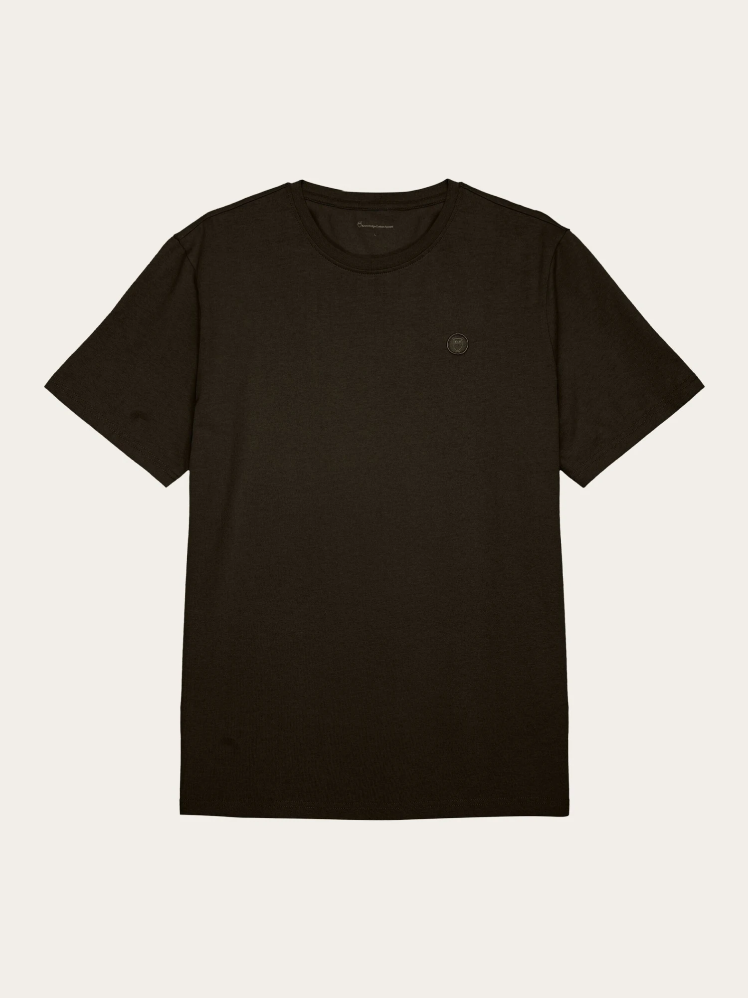 Regular Fit Badge T-shirt - Green Melange 3 Regular Fit Badge T-shirt - Green Melange