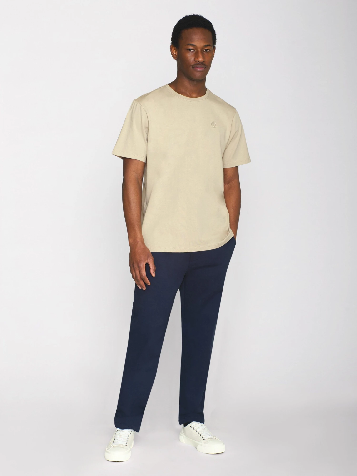 Regular Fit Badge T-shirt - Safari Melange 6 Regular Fit Badge T-shirt - Safari Melange - Image 4