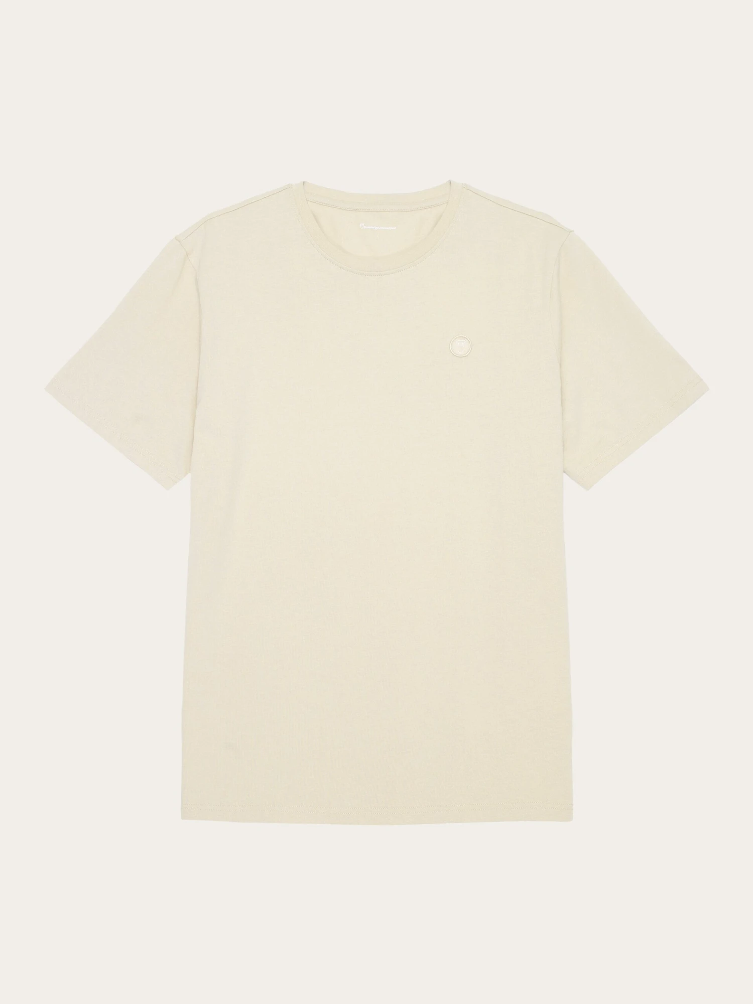 Regular Fit Badge T-shirt - Safari Melange 3 Regular Fit Badge T-shirt - Safari Melange