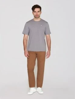 Regular Fit Badge T-shirt - Sharkskin 10 Regular Fit Badge T-shirt - Sharkskin -Knowledge Cotton Apparel Store Regular fit Badge t shirt T shirts 1010605 1401 Sharkskin 3