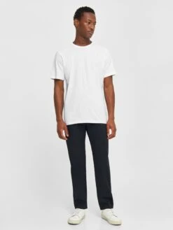 Regular Fit Basic Tee - Bright White -Knowledge Cotton Apparel Store Regular fit Basic tee T shirts 1010113 1010 Bright White 4