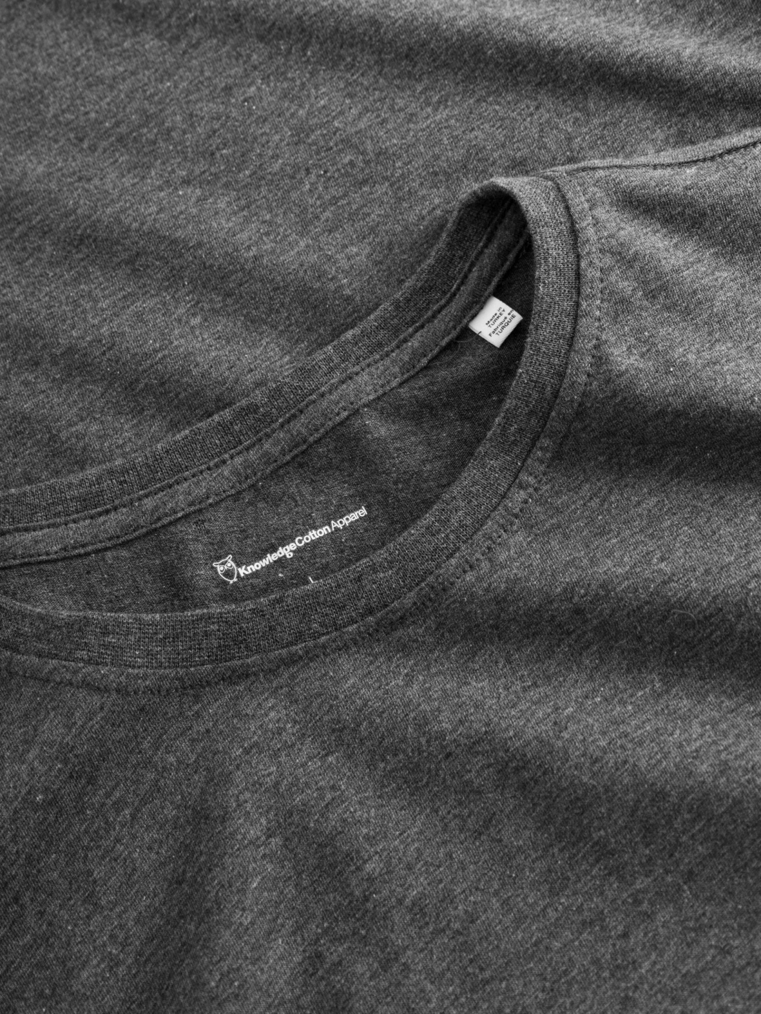 Regular Fit Basic Tee - Dark Grey Melange 9 Regular Fit Basic Tee - Dark Grey Melange - Image 7