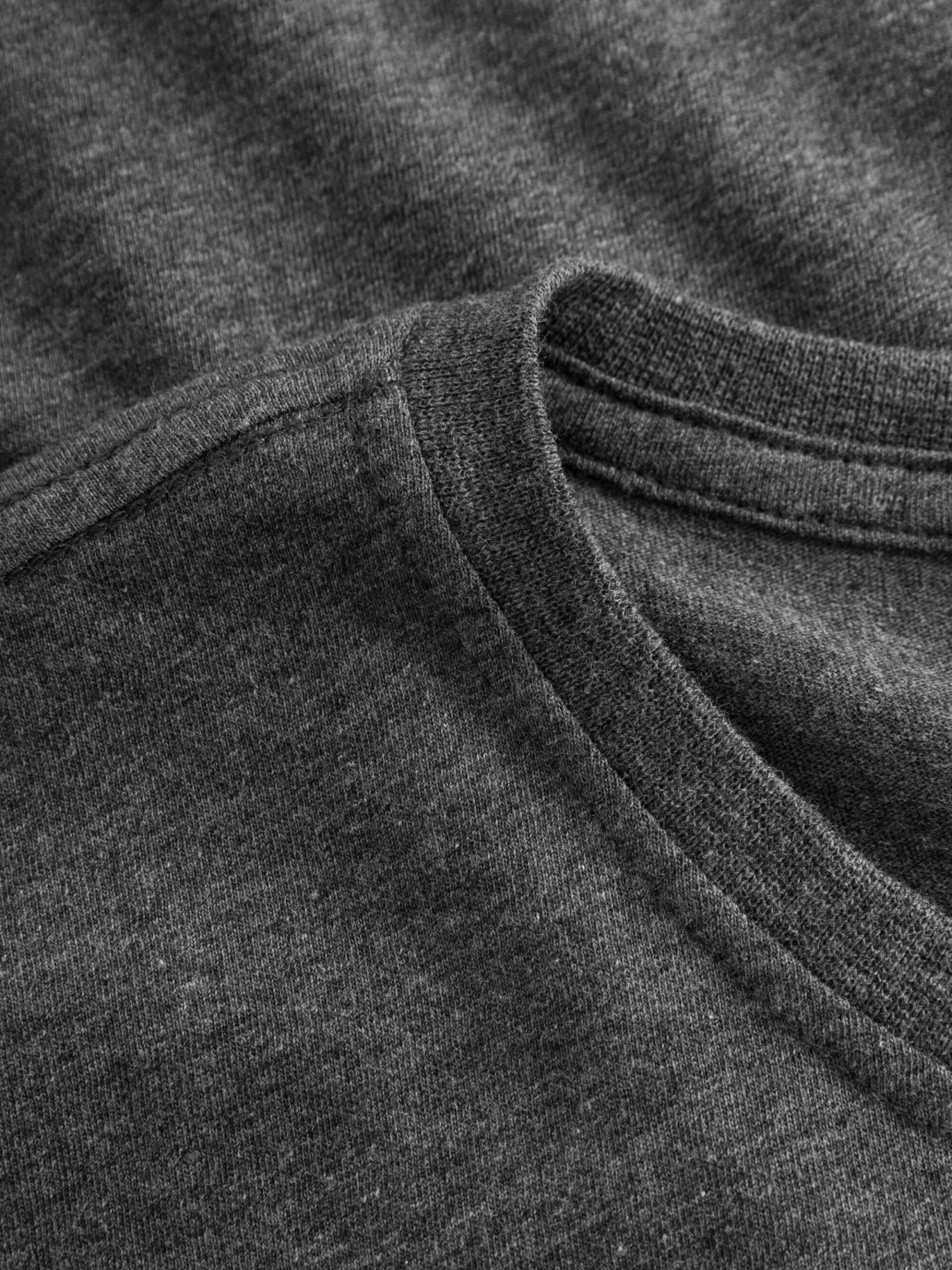 Regular Fit Basic Tee - Dark Grey Melange 11 Regular Fit Basic Tee - Dark Grey Melange - Image 9