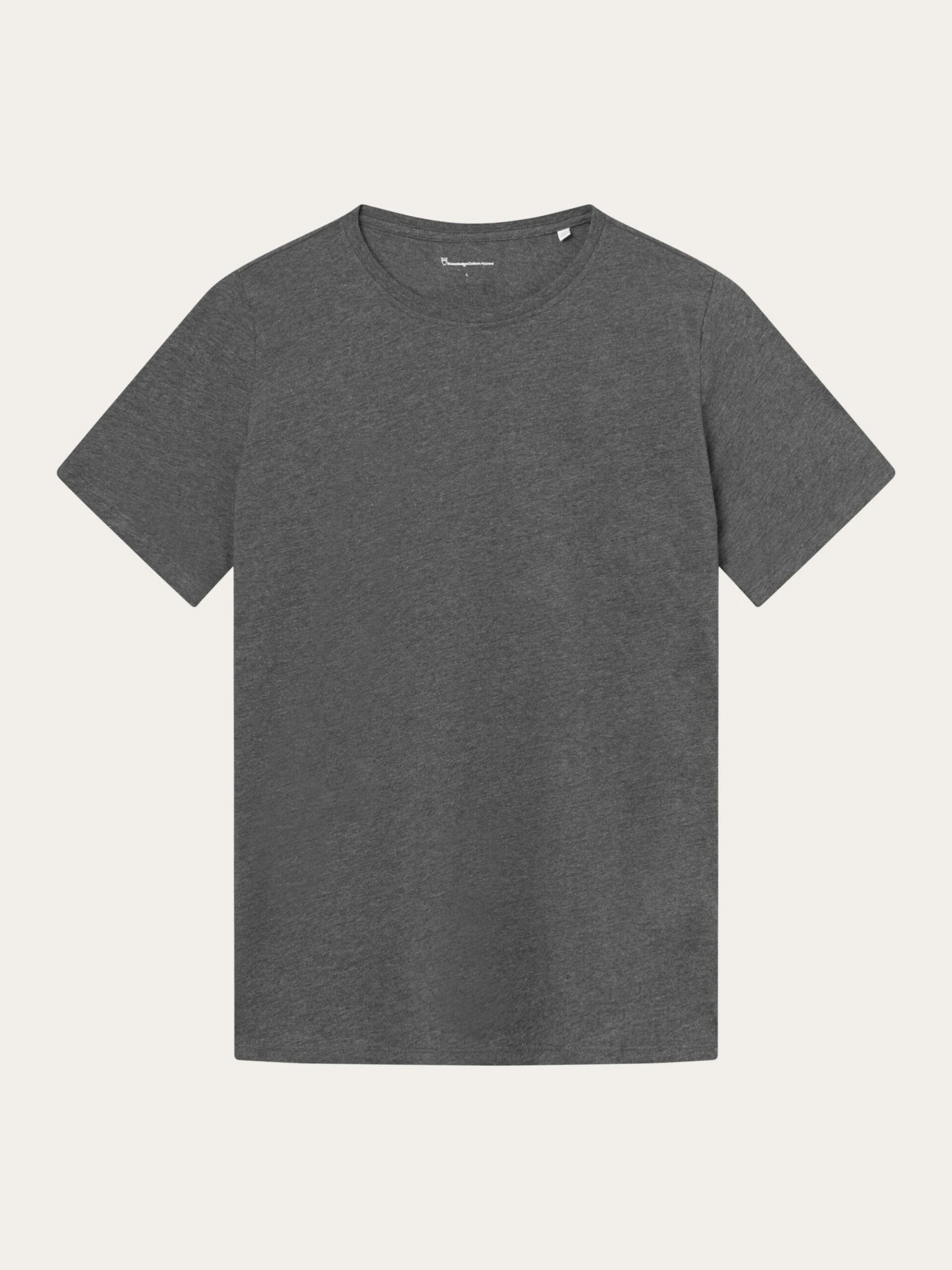 Regular Fit Basic Tee - Dark Grey Melange 3 Regular Fit Basic Tee - Dark Grey Melange