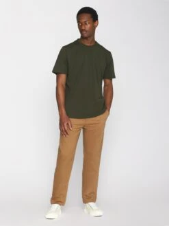 Regular Fit Basic Tee - Forrest Night -Knowledge Cotton Apparel Store Regular fit Basic tee T shirts 1010113 1090 Forrest Night 3