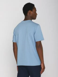 Regular Fit Basic Tee - Asley Blue -Knowledge Cotton Apparel Store Regular fit Basic tee T shirts 1010113 1322 Asley Blue 2