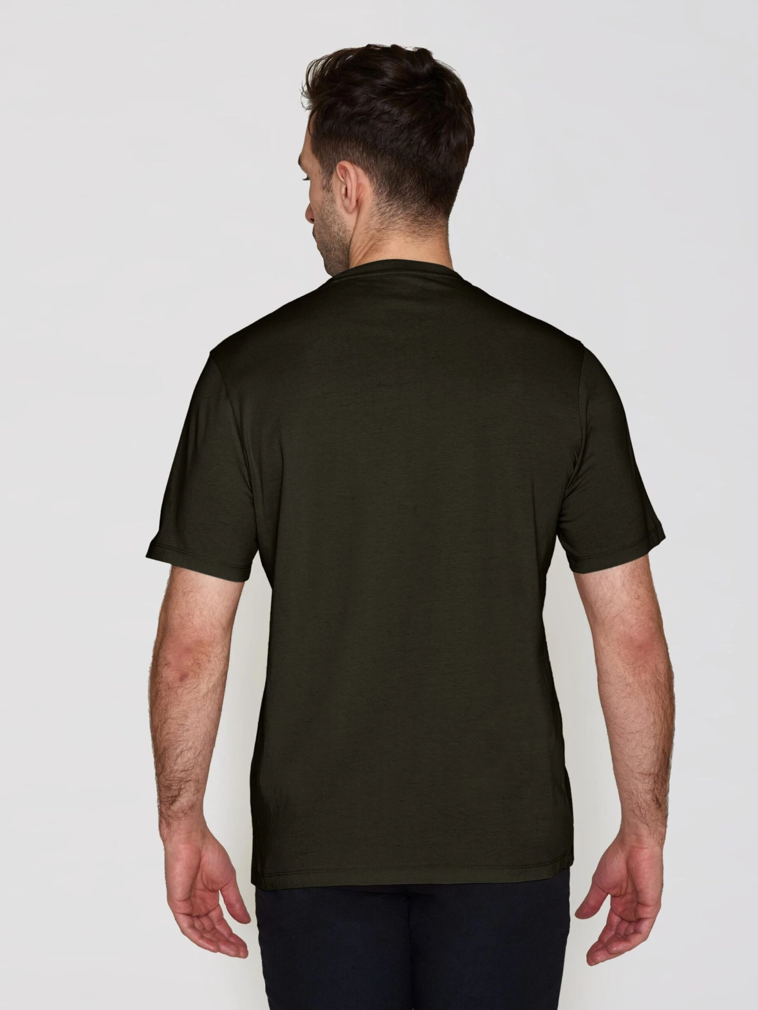Regular Fit Basic Tee - Green Melange 5 Regular Fit Basic Tee - Green Melange - Image 3