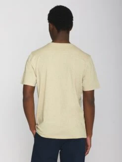 Regular Fit Basic Tee - Safari Melange -Knowledge Cotton Apparel Store Regular fit Basic tee T shirts 1010113 1355 Safari melange 2