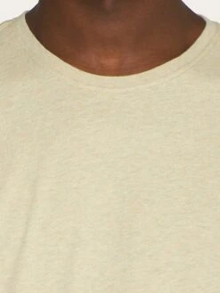 Regular Fit Basic Tee - Safari Melange -Knowledge Cotton Apparel Store Regular fit Basic tee T shirts 1010113 1355 Safari melange 4