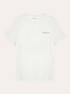 Regular Fitted Back Print Tee - Regenerative Organic Certified® - GOTS/Vegan - Egret