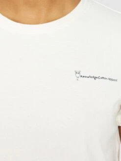 Regular Fitted Back Print Tee - Regenerative Organic Certified® - GOTS/Vegan - Egret 11 Regular Fitted Back Print Tee - Regenerative Organic Certified® - GOTS/Vegan - Egret -Knowledge Cotton Apparel Store Regular fitted back print tee Regenerative Organic Certified GOTS Vegan T shirts 2010053 1387 Egret 4