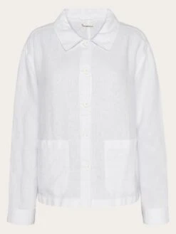 Regular Linen Overshirt - GOTS/Vegan - Bright White